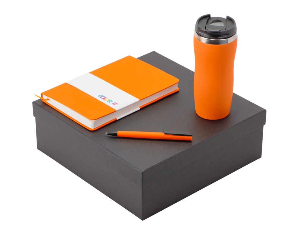 Подарочный набор COLOR IT c блокнотом, ручкой и термокружкой