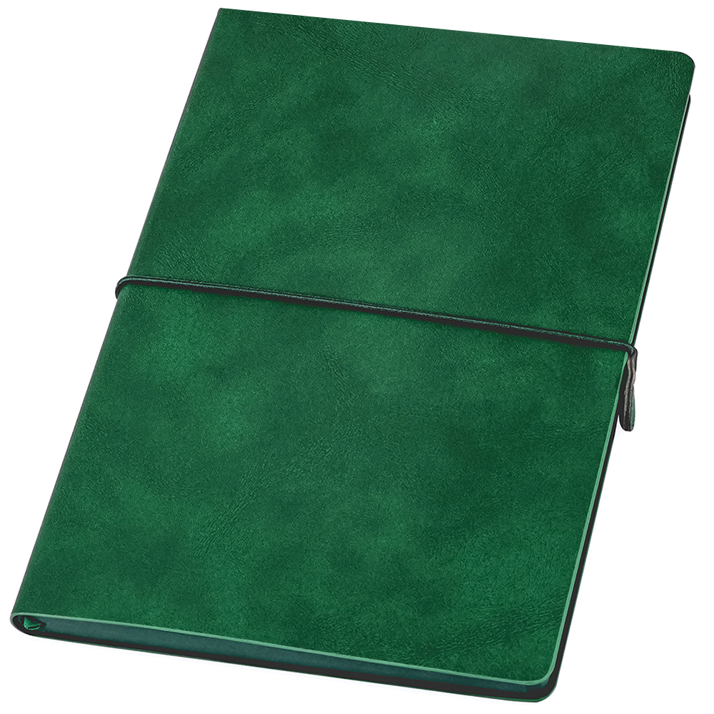 Ежедневник A5 недатированный Massimo в мягком переплёте, темно-зеленый