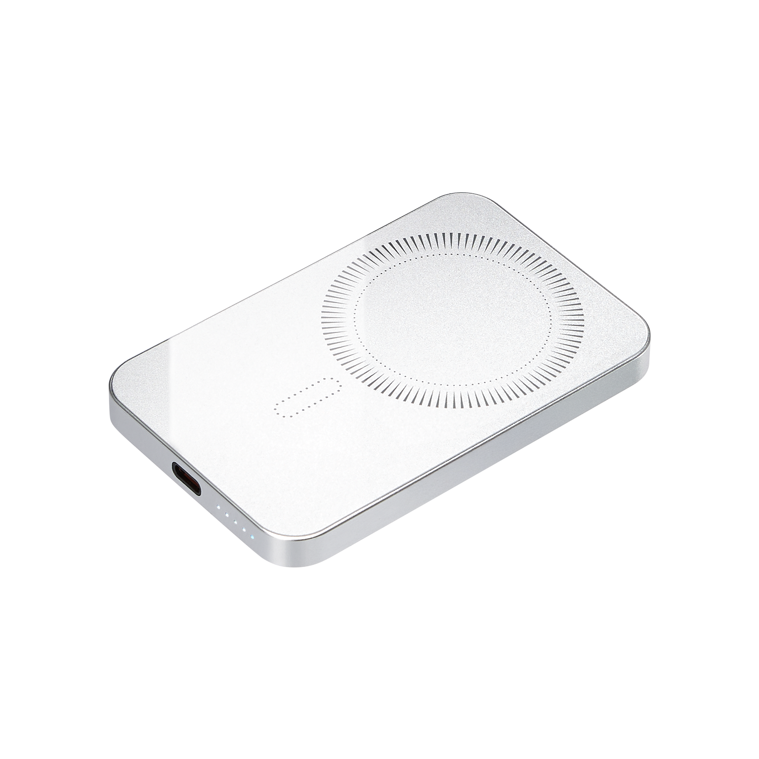 Внешний аккумулятор Artex PD 5000mAh с функцией беспроводной зарядки 15W, серебряный