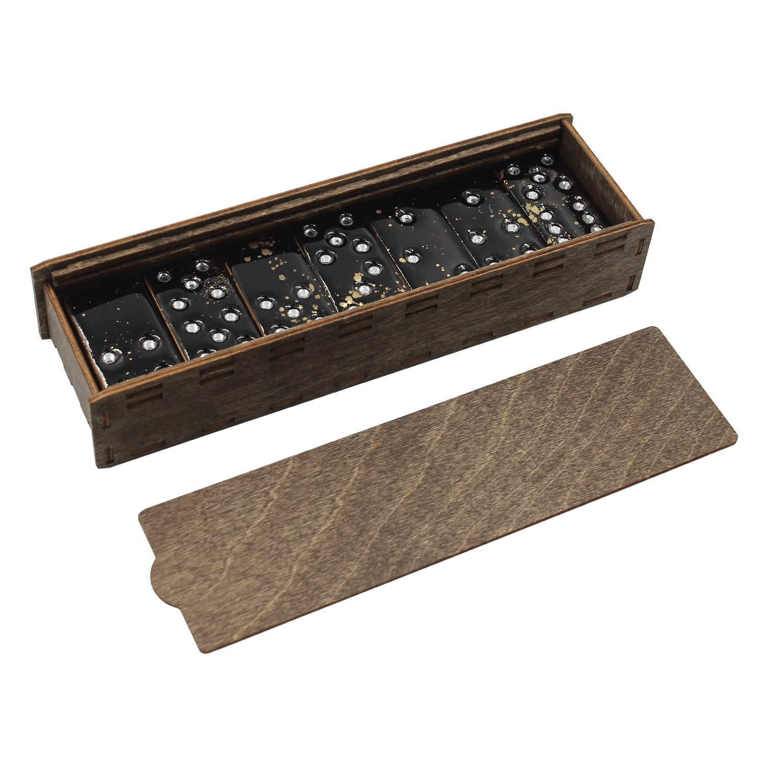 Домино WIN-WIN (черный с золотом)