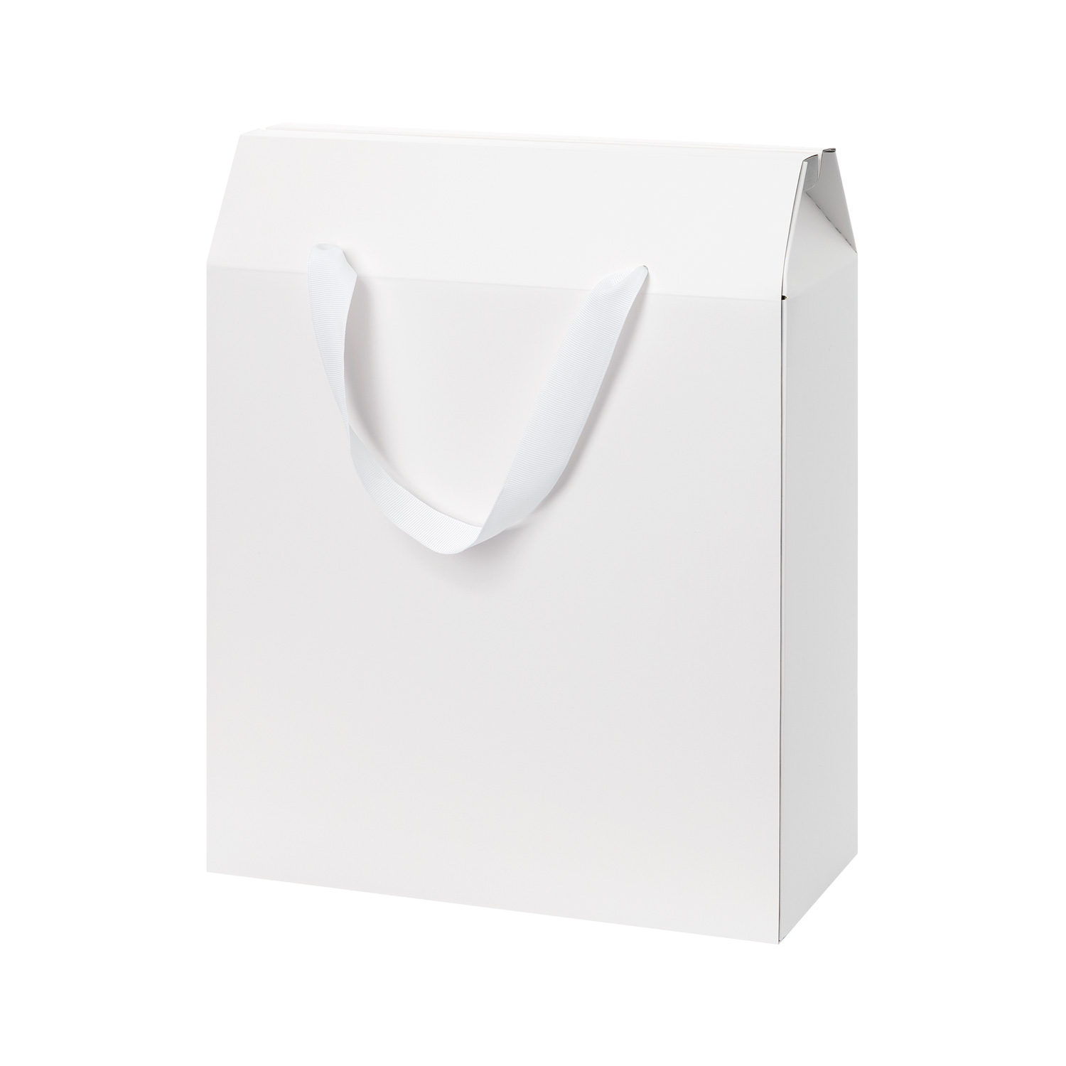Подарочная коробка-пакет универсальная большая, белая