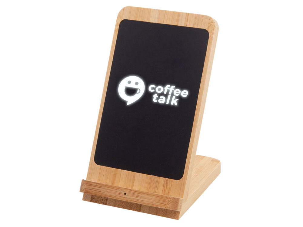 Беспроводное зарядное устройство 2-в-1 с подсветкой лого Reedia S4, 15 Вт