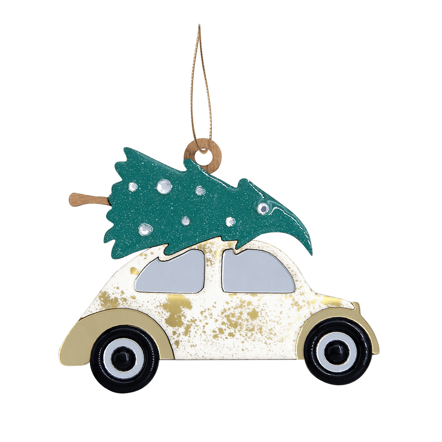 Ёлочная игрушка Машинка (белый)