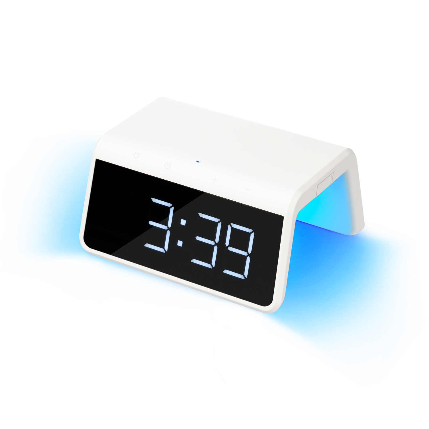 Зарядная станция с часами 15W Flame, белая