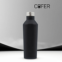 Термобутылка E-shape софт-тач (черный)