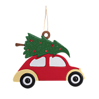 Ёлочная игрушка Машинка (красный)