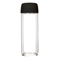 Бутылка стеклянная с двойными стенками Bianca, черная