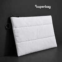 Чехол для ноутбука Superbag Bubble, стёганый, на молнии (белый)