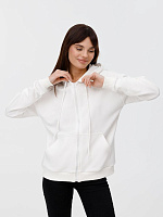 Толстовка унисекс оверсайз на молнии Zippy Terry, белая