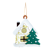 Ёлочная игрушка Домик (белый)