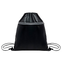 Рюкзак мешок "Shift" со светоотражающей молнией, чёрный, 36*41 см, полиэстер 210D