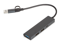 USB-хаб Command с коннектором 2-в-1 USB-C и USB-A, 2.0/3.0
