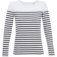 Футболка женская с длинным рукавом Matelot LSL Women, белая с синим