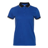 Рубашка поло женская STAN с контрастными деталями хлопок/полиэстер 185, 04CW