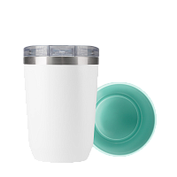 Термокружка вакуумная с керамическим покрытием Арктик (Arctic), белый/аква