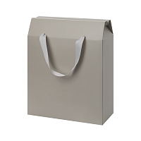 Подарочная коробка-пакет универсальная большая, серая