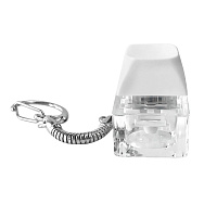 Брелок PUSH ME с LED подсветкой, Белый