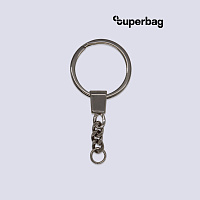 Кольцо с цепочкой Ring для обвеса, L=7см (чёрный никель)