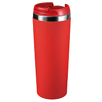 Термокружка KOMO SOFT COLOR 420мл. Красная с красной крышкой