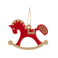 Ёлочная игрушка Лошадка (красный)
