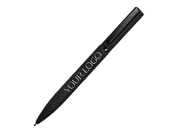 Ручка шариковая металлическая Siegfried Silver soft-touch с зеркальным слоем