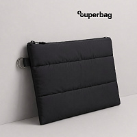 Чехол для ноутбука Superbag Bubble, стёганый, на молнии (черный)