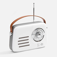 Bluetooth-колонка с радио Retronica, белая